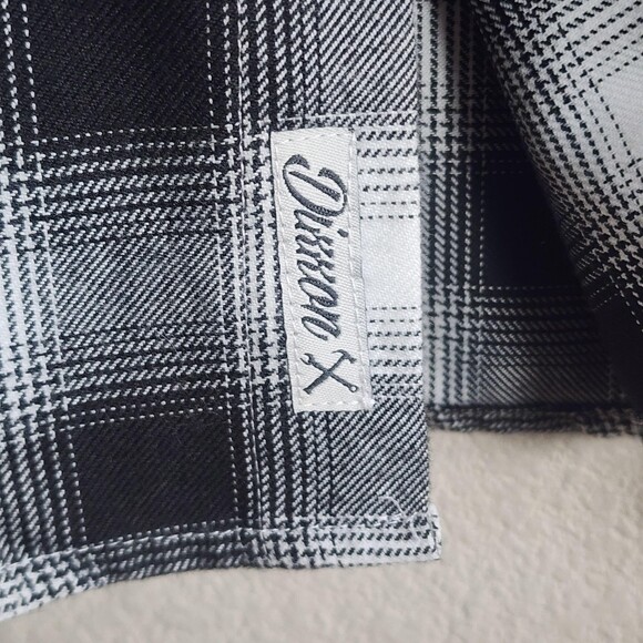 Dixxon Flannel Co Crenshaw Shirt Mens 2XL Black White Plaid Button Long Sleeve - Picture 5 of 11